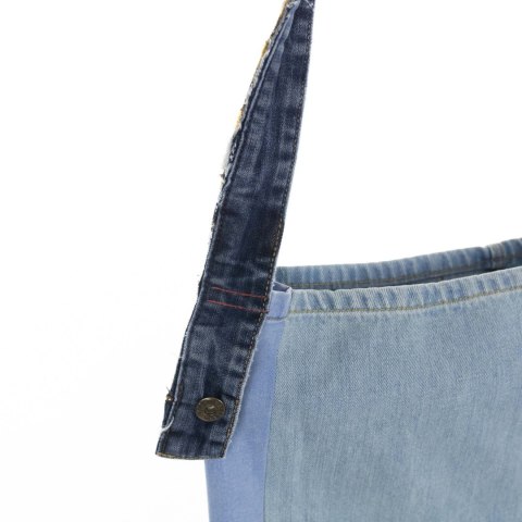TORBA NA RAMIĘ JEANS RECYKLING HANDMADE 48x42cm TORBA NA RAMIĘ JEANS RECYKLING HANDMADE 48x42cm