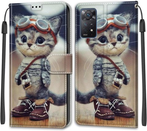 ZAMYKANE ETUI DO XIAOMI REDMI NOTE 11 PRO 5G CASE Z KLAPKĄ KOT W BUTACH ZAMYKANE ETUI DO XIAOMI REDMI NOTE 11 PRO 5G CASE Z KLAPKĄ KOT W BUTACH