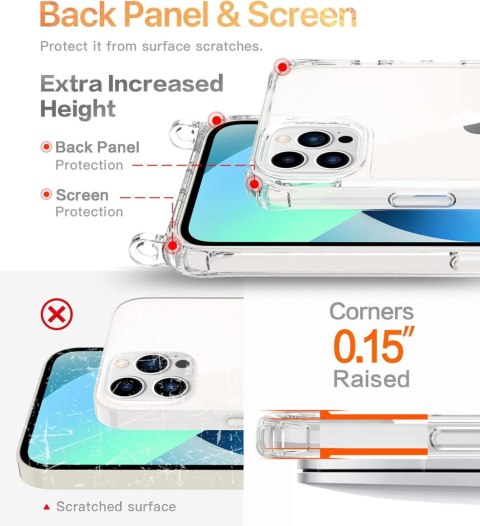 ZESTAW ETUI BEZBARWNE APPLE IPHONE 13 PRO 6.1" +SMYCZ I 2x SZKŁO HARTOWANE ZESTAW ETUI BEZBARWNE APPLE IPHONE 13 PRO 6.1" +SMYCZ I 2x SZKŁO HARTOWANE