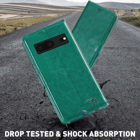 ZESTAW ETUI Z KLAPKĄ GOOGLE PIXEL 7 ZIELONE Z EKOSKÓRY + SZKŁO HARTOWANE ZESTAW ETUI Z KLAPKĄ GOOGLE PIXEL 7 ZIELONE Z EKOSKÓRY + SZKŁO HARTOWANE