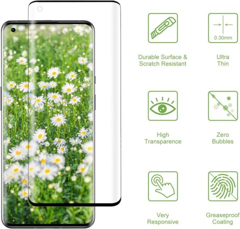 2x SZKŁO HARTOWANE 9H ONEPLUS 9 PRO ZAOKRĄGLONE BOKI CZARNA RAMKA 2x SZKŁO HARTOWANE 9H ONEPLUS 9 PRO ZAOKRĄGLONE BOKI CZARNA RAMKA