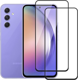 2x SZKŁO HARTOWANE SAMSUNG GALAXY A54 WYSOKA OCHRONA CZARNE RAMKI SM-A546