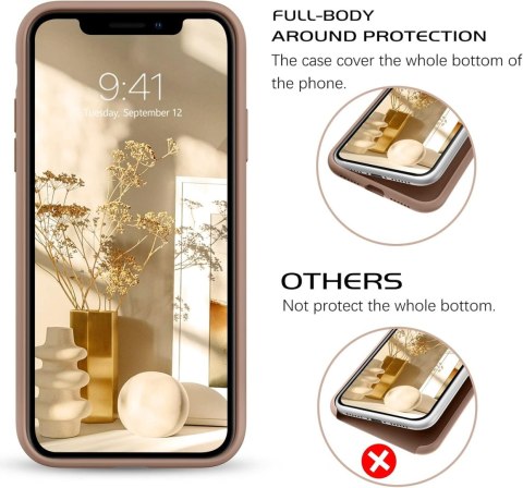 ETUI APPLE IPHONE XR 6.06 CASE SILIKONOWE SOLIDNE BRĄZOWE PLECKI Z SERCEM ETUI APPLE IPHONE XR 6.06 CASE SILIKONOWE SOLIDNE BRĄZOWE PLECKI Z SERCEM