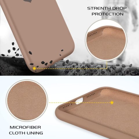 ETUI APPLE IPHONE XR 6.06 CASE SILIKONOWE SOLIDNE BRĄZOWE PLECKI Z SERCEM ETUI APPLE IPHONE XR 6.06 CASE SILIKONOWE SOLIDNE BRĄZOWE PLECKI Z SERCEM
