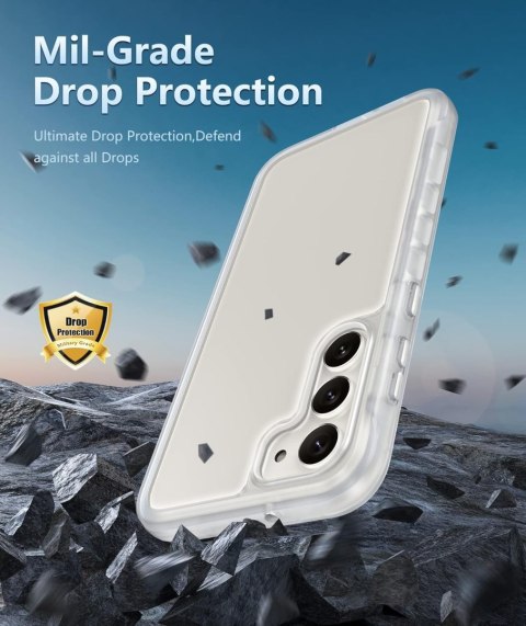 ETUI BUMPER SAMSUNG GALAXY S23 CASE BIAŁY MATOWY FROSTED OCHRONA 360° ETUI BUMPER SAMSUNG GALAXY S23 CASE BIAŁY MATOWY FROSTED OCHRONA 360°