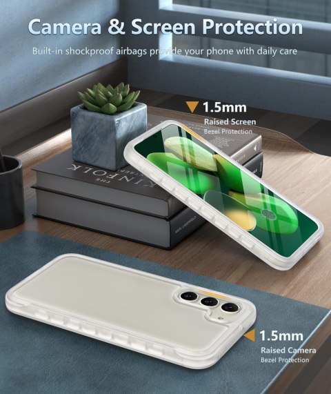 ETUI BUMPER SAMSUNG GALAXY S23 CASE BIAŁY MATOWY FROSTED OCHRONA 360° ETUI BUMPER SAMSUNG GALAXY S23 CASE BIAŁY MATOWY FROSTED OCHRONA 360°