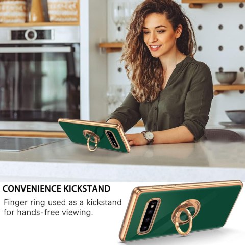 ETUI CASE NA SAMSUNG GALAXY S10 SOLIDNE SILIKONOWE ZIELONE ZŁOTE PLECKI ETUI CASE NA SAMSUNG GALAXY S10 SOLIDNE SILIKONOWE ZIELONE ZŁOTE PLECKI