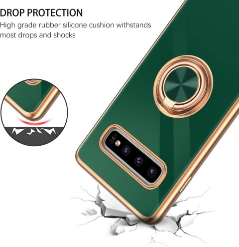 ETUI CASE NA SAMSUNG GALAXY S10 SOLIDNE SILIKONOWE ZIELONE ZŁOTE PLECKI ETUI CASE NA SAMSUNG GALAXY S10 SOLIDNE SILIKONOWE ZIELONE ZŁOTE PLECKI
