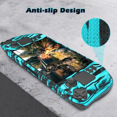 ETUI FUTERAŁ NA VALVE STEAM DECK 2021 SILIKONOWY NIEBIESKI CZARNY CASE ETUI FUTERAŁ NA VALVE STEAM DECK 2021 SILIKONOWY NIEBIESKI CZARNY CASE
