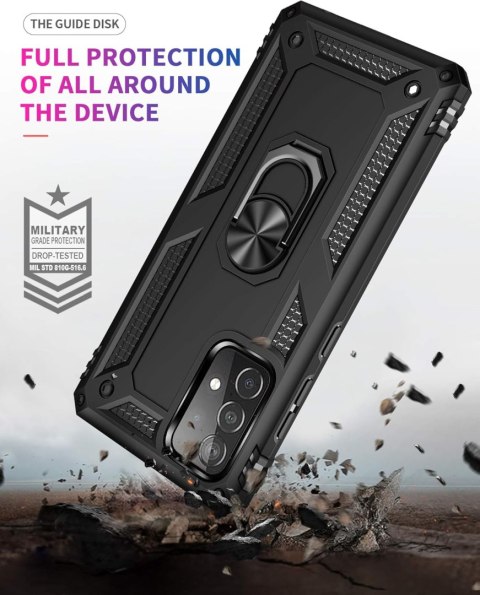 ETUI PANCERNE CZARNE SAMSUNG GALAXY A33 5G CASE Z PODSTAWKĄ +SZKŁO NA EKRAN ETUI PANCERNE CZARNE SAMSUNG GALAXY A33 5G CASE Z PODSTAWKĄ +SZKŁO NA EKRAN