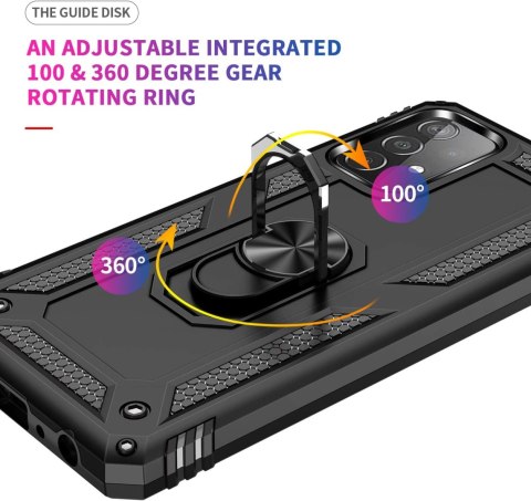 ETUI PANCERNE CZARNE SAMSUNG GALAXY A33 5G CASE Z PODSTAWKĄ +SZKŁO NA EKRAN ETUI PANCERNE CZARNE SAMSUNG GALAXY A33 5G CASE Z PODSTAWKĄ +SZKŁO NA EKRAN