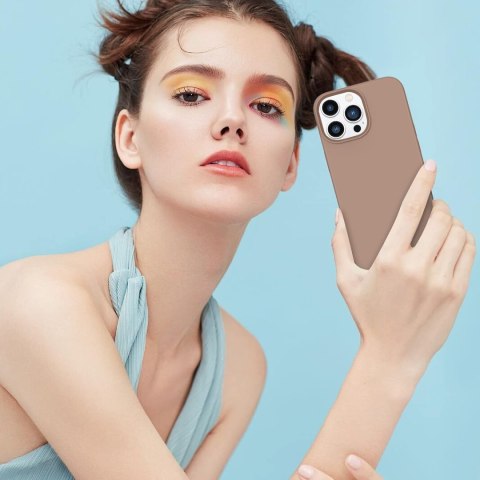 ETUI POKROWIEC DO APPLE IPHONE 14 PRO BRĄZOWE SILIKONOWE SOLIDNE PLECKI ETUI POKROWIEC DO APPLE IPHONE 14 PRO BRĄZOWE SILIKONOWE SOLIDNE PLECKI