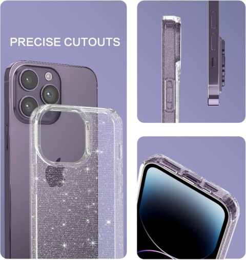 ETUI POKROWIEC DO APPLE IPHONE 14 PRO MAX BEZBARWNE BŁYSZCZĄCE PLECKI ETUI POKROWIEC DO APPLE IPHONE 14 PRO MAX BEZBARWNE BŁYSZCZĄCE PLECKI