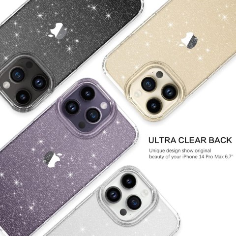 ETUI POKROWIEC DO APPLE IPHONE 14 PRO MAX BEZBARWNE BŁYSZCZĄCE PLECKI ETUI POKROWIEC DO APPLE IPHONE 14 PRO MAX BEZBARWNE BŁYSZCZĄCE PLECKI