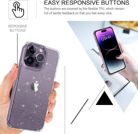 ETUI POKROWIEC DO APPLE IPHONE 14 PRO MAX BEZBARWNE BŁYSZCZĄCE PLECKI ETUI POKROWIEC DO APPLE IPHONE 14 PRO MAX BEZBARWNE BŁYSZCZĄCE PLECKI