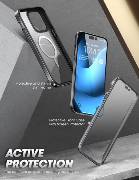 ETUI POKROWIEC DO APPLE IPHONE 14 PRO MAX BEZBARWNO CZARNE PLECKI +MAGSAFE ETUI POKROWIEC DO APPLE IPHONE 14 PRO MAX BEZBARWNO CZARNE PLECKI +MAGSAFE