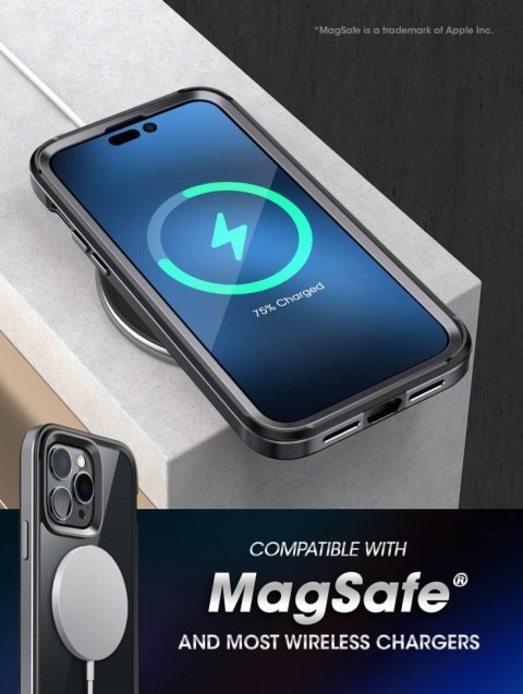 ETUI POKROWIEC DO APPLE IPHONE 14 PRO MAX BEZBARWNO CZARNE PLECKI +MAGSAFE ETUI POKROWIEC DO APPLE IPHONE 14 PRO MAX BEZBARWNO CZARNE PLECKI +MAGSAFE