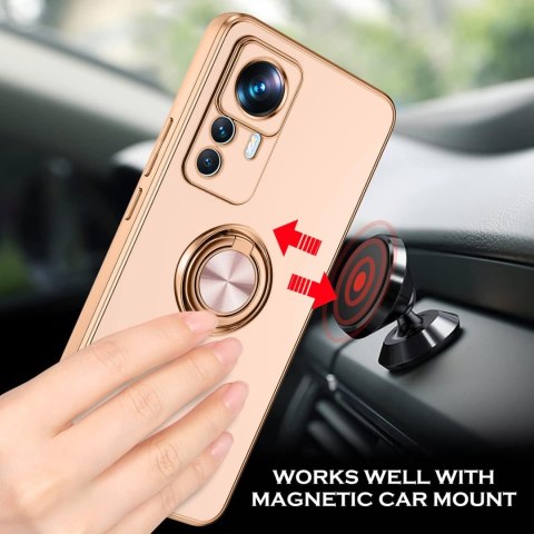 ETUI POKROWIEC DO XIAOMI 12T PRO KREMOWE SILIKONOWE PLECKI +PIERŚCIEŃ ETUI POKROWIEC DO XIAOMI 12T PRO KREMOWE SILIKONOWE PLECKI +PIERŚCIEŃ