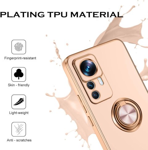 ETUI POKROWIEC DO XIAOMI 12T PRO KREMOWE SILIKONOWE PLECKI +PIERŚCIEŃ ETUI POKROWIEC DO XIAOMI 12T PRO KREMOWE SILIKONOWE PLECKI +PIERŚCIEŃ