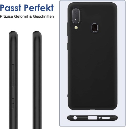 ETUI POKROWIEC DO SAMSUNG GALAXY A20E SOLIDNE SILIKONOWE CZARNE PLECKI ETUI POKROWIEC DO SAMSUNG GALAXY A20E SOLIDNE SILIKONOWE CZARNE PLECKI