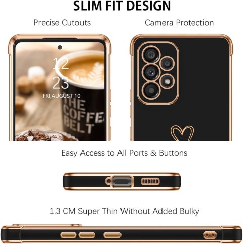 ETUI POKROWIEC DO SAMSUNG GALAXY A53 5G CZARNE ZŁOTE SILIKONOWE PLECKI ETUI POKROWIEC DO SAMSUNG GALAXY A53 5G CZARNE ZŁOTE SILIKONOWE PLECKI