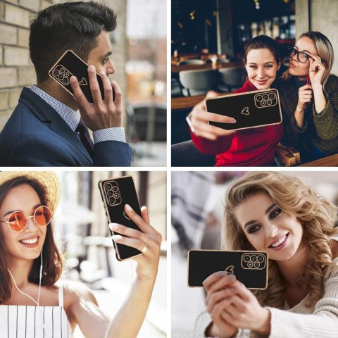 ETUI POKROWIEC DO SAMSUNG GALAXY A53 5G CZARNE ZŁOTE SILIKONOWE PLECKI ETUI POKROWIEC DO SAMSUNG GALAXY A53 5G CZARNE ZŁOTE SILIKONOWE PLECKI