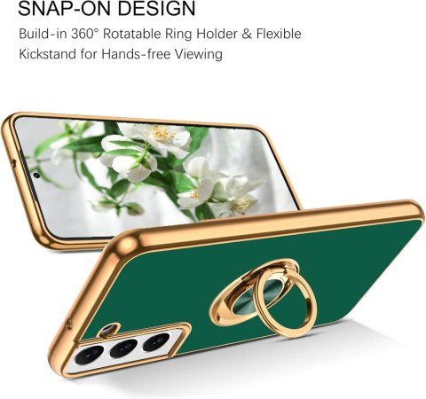 ETUI POKROWIEC DO SAMSUNG GALAXY S22 CASE ZIELONE ZŁOTE PLECKI +RING SM-S90 ETUI POKROWIEC DO SAMSUNG GALAXY S22 CASE ZIELONE ZŁOTE PLECKI +RING SM-S90