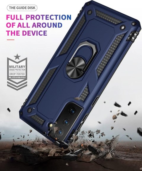 ETUI POKROWIEC SAMSUNG GALAXY S21 GRANATOWE SOLIDNE PLECKI Z PIERŚCIENIEM ETUI POKROWIEC SAMSUNG GALAXY S21 GRANATOWE SOLIDNE PLECKI Z PIERŚCIENIEM