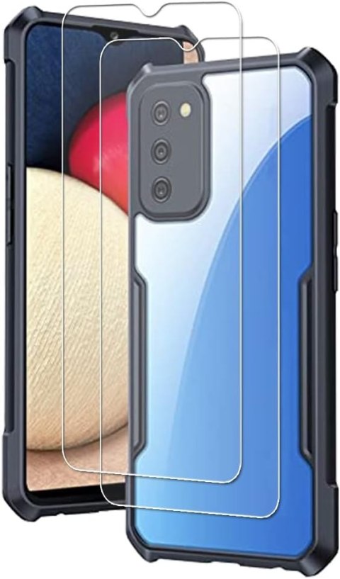 ETUI SAMSUNG GALAXY A03s CASE CZARNA RAMKA +2x SZKŁO HARTOWANE ETUI SAMSUNG GALAXY A03s CASE CZARNA RAMKA +2x SZKŁO HARTOWANE