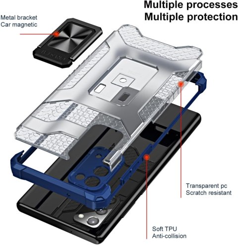 ETUI SAMSUNG GALAXY NOTE 20 ULTRA NIEBIESKIE BEZBARWNE PLECKI +PIERŚCIEŃ ETUI SAMSUNG GALAXY NOTE 20 ULTRA NIEBIESKIE BEZBARWNE PLECKI +PIERŚCIEŃ
