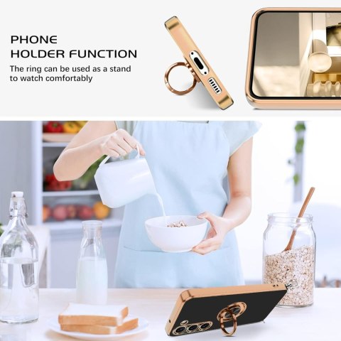 ETUI SILIKONOWE SAMSUNG GALAXY S23+ CZARNE PLECKI Z PIERŚCIENIEM + SMYCZ ETUI SILIKONOWE SAMSUNG GALAXY S23+ CZARNE PLECKI Z PIERŚCIENIEM + SMYCZ