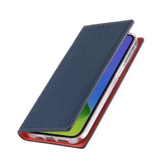 ETUI Z KLAPKĄ APPLE IPHONE 13 PRO CASE GRANATOWY POMARAŃCZOWY ŚRODEK