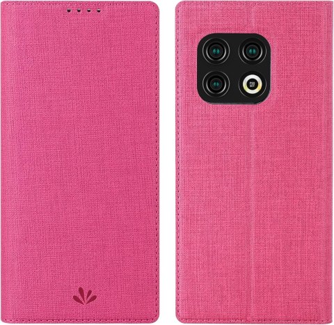 ETUI Z KLAPKĄ DO ONEPLUS 10 PRO CASE RÓŻOWY PREMIUM TEKSTURA MATERIAŁU ETUI Z KLAPKĄ DO ONEPLUS 10 PRO CASE RÓŻOWY PREMIUM TEKSTURA MATERIAŁU