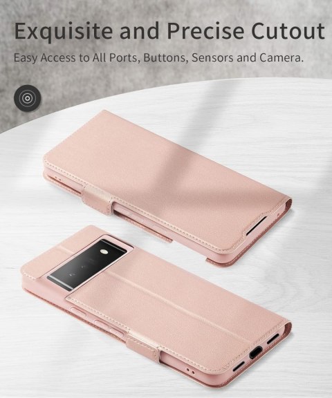 ETUI Z KLAPKĄ GOOGLE PIXEL 6 PRO ROSE GOLD RÓŻOWE Z EKOSKÓRY GLAMOUR ETUI Z KLAPKĄ GOOGLE PIXEL 6 PRO ROSE GOLD RÓŻOWE Z EKOSKÓRY GLAMOUR