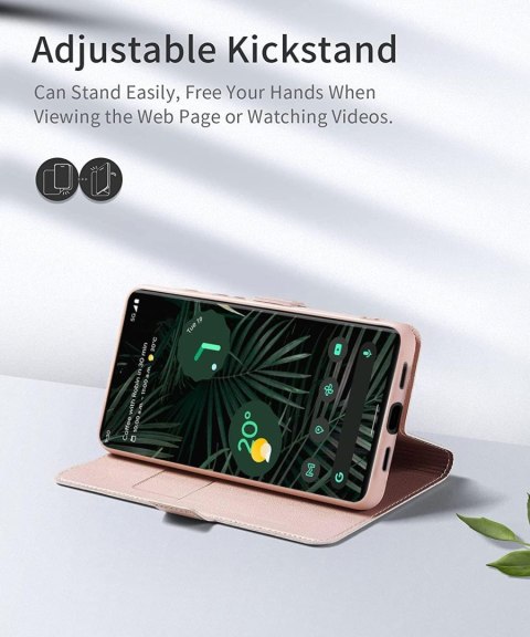 ETUI Z KLAPKĄ GOOGLE PIXEL 6 PRO ROSE GOLD RÓŻOWE Z EKOSKÓRY GLAMOUR ETUI Z KLAPKĄ GOOGLE PIXEL 6 PRO ROSE GOLD RÓŻOWE Z EKOSKÓRY GLAMOUR