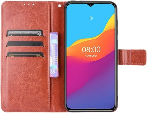 ETUI Z KLAPKĄ ULEFONE NOTE 10 6.52" CASE BRĄZOWY Z EKOSKÓRY ELEGANCKI ETUI Z KLAPKĄ ULEFONE NOTE 10 6.52" CASE BRĄZOWY Z EKOSKÓRY ELEGANCKI