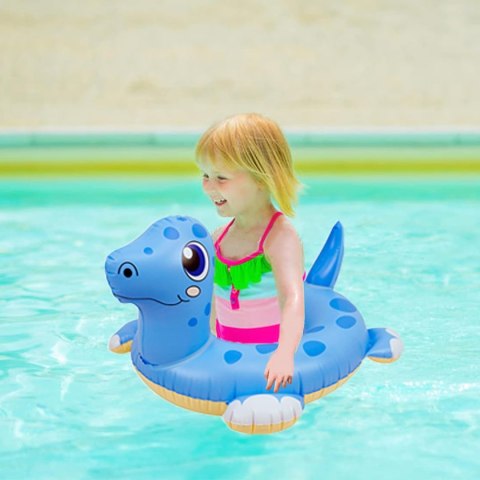 KOŁO DO PŁYWANIA DINOZAUR NIEBIESKIE PŁYWAK DLA DZIECI 5-10 LAT KOŁO DO PŁYWANIA DINOZAUR NIEBIESKIE PŁYWAK DLA DZIECI 5-10 LAT