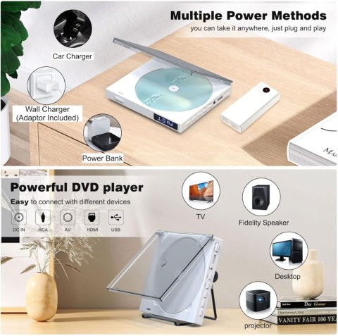ODTWARZACZ MINI DVD HDMI 1080P WYJŚCIE AV SYSTEM NTSC/PAL PILOT STOJAK ODTWARZACZ MINI DVD HDMI 1080P WYJŚCIE AV SYSTEM NTSC/PAL PILOT STOJAK