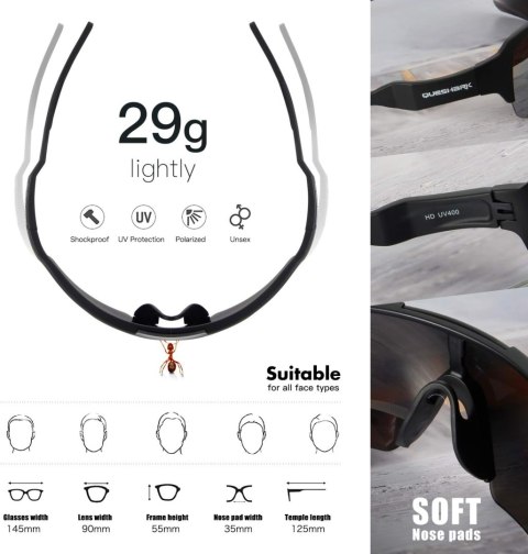 OKULARY SPORTOWE POLARYZOWANE ROWEROWE MTB BIEGANIE KOLARSTWO CZARNE OKULARY SPORTOWE POLARYZOWANE ROWEROWE MTB BIEGANIE KOLARSTWO CZARNE
