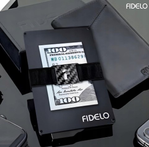 PORTFEL MĘSKI FIDELO SKÓRZANY SZARY ETUI NA KARTY KLIPSY BLOKADA RFID PORTFEL MĘSKI FIDELO SKÓRZANY SZARY ETUI NA KARTY KLIPSY BLOKADA RFID