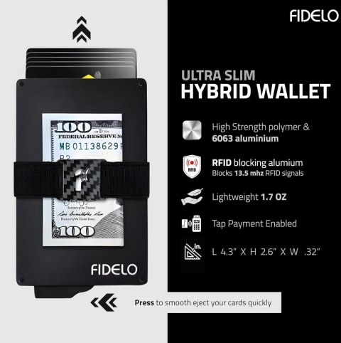 PORTFEL MĘSKI FIDELO SKÓRZANY SZARY ETUI NA KARTY KLIPSY BLOKADA RFID PORTFEL MĘSKI FIDELO SKÓRZANY SZARY ETUI NA KARTY KLIPSY BLOKADA RFID