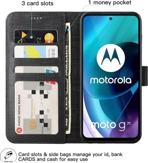 ZAMYKANE ETUI MOTOROLA MOTO G71 5G CZARNY CASE Z KLAPKĄ ZAMYKANE ETUI MOTOROLA MOTO G71 5G CZARNY CASE Z KLAPKĄ