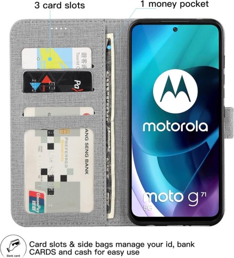 ZAMYKANE ETUI MOTOROLA MOTO G71 5G SZARY CASE Z KLAPKĄ MAGNETYCZNE ZAPIĘCIE ZAMYKANE ETUI MOTOROLA MOTO G71 5G SZARY CASE Z KLAPKĄ MAGNETYCZNE ZAPIĘCIE