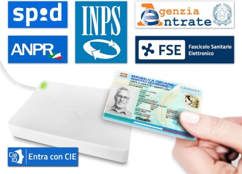 CZYTNIK ELEKTRONICZNYCH DOWODÓW OSOBISTYCH WŁOSKI INPS NFC USB P005-CIED311 CZYTNIK ELEKTRONICZNYCH DOWODÓW OSOBISTYCH WŁOSKI INPS NFC USB P005-CIED311
