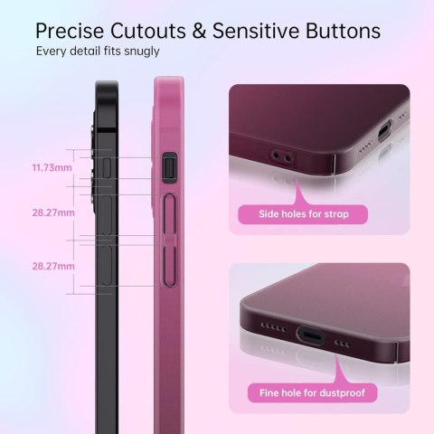 ETU POKORWIEC DO APPLE IPHONE 12 SOLIDNE RÓŻOWE CZARNE PLECKI OMBRE A2172 ETU POKORWIEC DO APPLE IPHONE 12 SOLIDNE RÓŻOWE CZARNE PLECKI OMBRE A2172