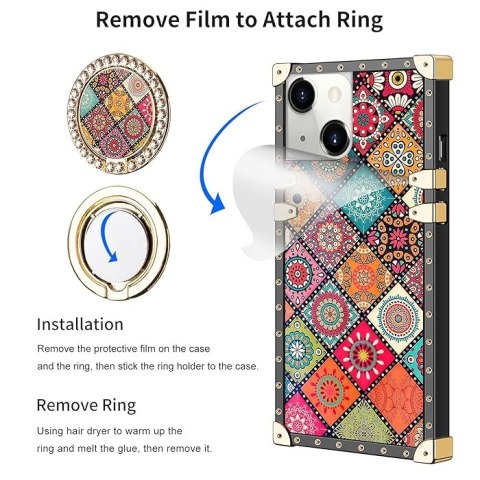 ETUI APPLE IPHONE 13/14 CASE SILIKONOWY MAROKAŃSKIE WZORY MANDALE +RING ETUI APPLE IPHONE 13/14 CASE SILIKONOWY MAROKAŃSKIE WZORY MANDALE +RING