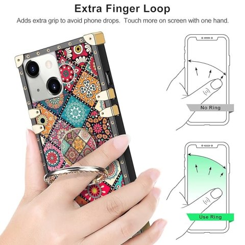 ETUI APPLE IPHONE 13/14 CASE SILIKONOWY MAROKAŃSKIE WZORY MANDALE +RING ETUI APPLE IPHONE 13/14 CASE SILIKONOWY MAROKAŃSKIE WZORY MANDALE +RING