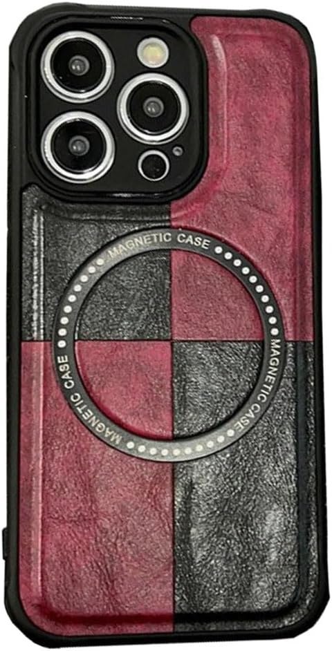 ETUI APPLE IPHONE 14 PRO MAX CZERWONY CZARNY EKOSKÓRA +MAGSAFE ETUI APPLE IPHONE 14 PRO MAX CZERWONY CZARNY EKOSKÓRA +MAGSAFE