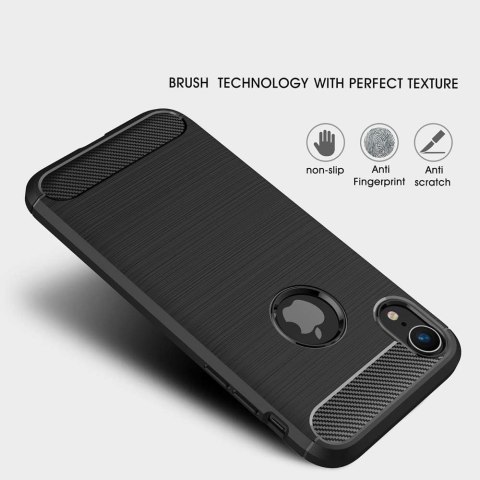 ETUI APPLE IPHONE XR 6.06" CASE SILIKONOWY CZARNY JAK CARBON WZMOCNIONY ETUI APPLE IPHONE XR 6.06" CASE SILIKONOWY CZARNY JAK CARBON WZMOCNIONY