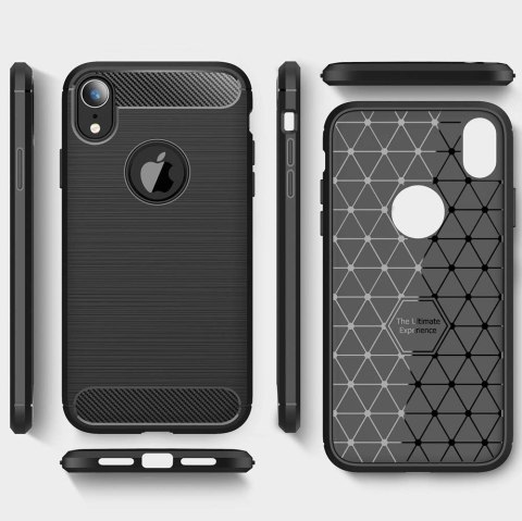 ETUI APPLE IPHONE XR 6.06" CASE SILIKONOWY CZARNY JAK CARBON WZMOCNIONY ETUI APPLE IPHONE XR 6.06" CASE SILIKONOWY CZARNY JAK CARBON WZMOCNIONY